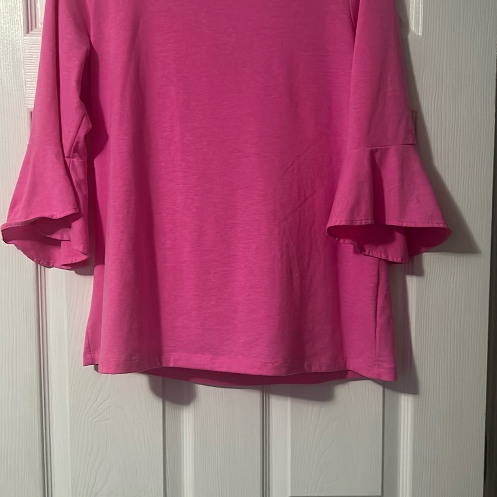 Lilly Pulitzer Pink Flared Sleeve Blouse